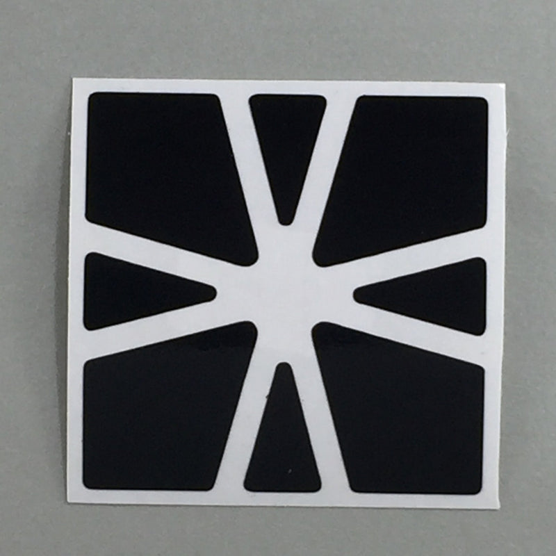 AusCubeSticker Sticker Sheet: SQUARE-1 Stickers Aus Cube Stickers Black (star) 