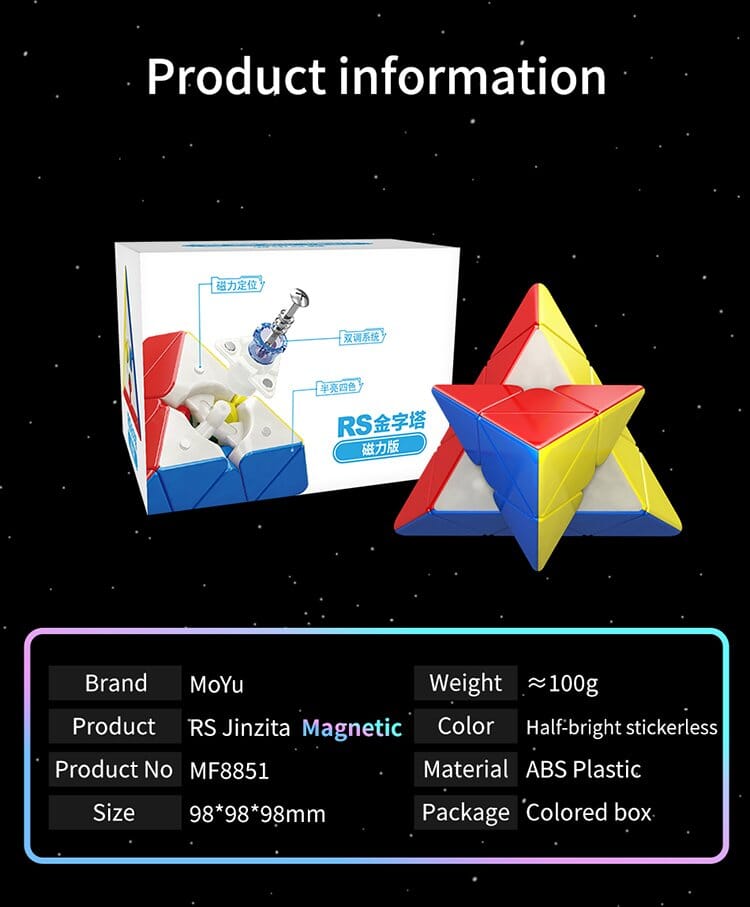 MoFang JiaoShi RS Magnetic Pyraminx by MoYu Pyraminx Moyu 
