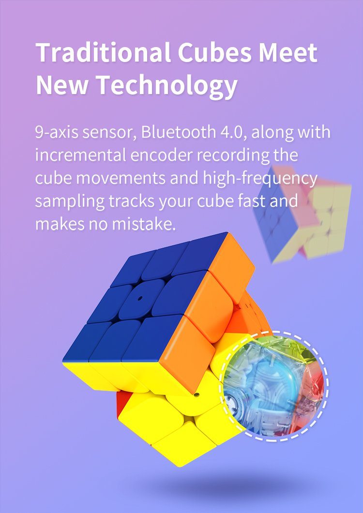 MoYu Weilong AI 3x3 Stickerless Magnetic Bluetooth Smart Cube 3x3 Moyu 