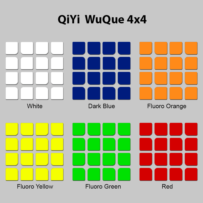 Sticker Set QiYi WuQue 4x4 Stickers SPEEDCUBE PTY. LTD. HALF BRIGHT 