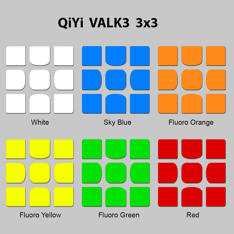 Sticker Set QiYi VALK3 3X3X3 Stickers SPEEDCUBE PTY. LTD. FULL BRIGHT 