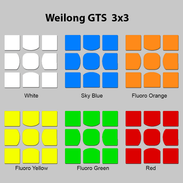 Sticker Set MoYu Weilong GTS 3X3X3 Stickers SPEEDCUBE PTY. LTD. FULL BRIGHT 