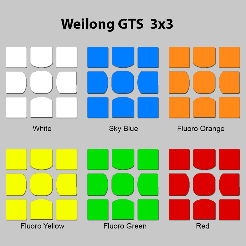 Sticker Set MoYu Weilong GTS 3X3X3 Stickers SPEEDCUBE PTY. LTD. FULL BRIGHT 