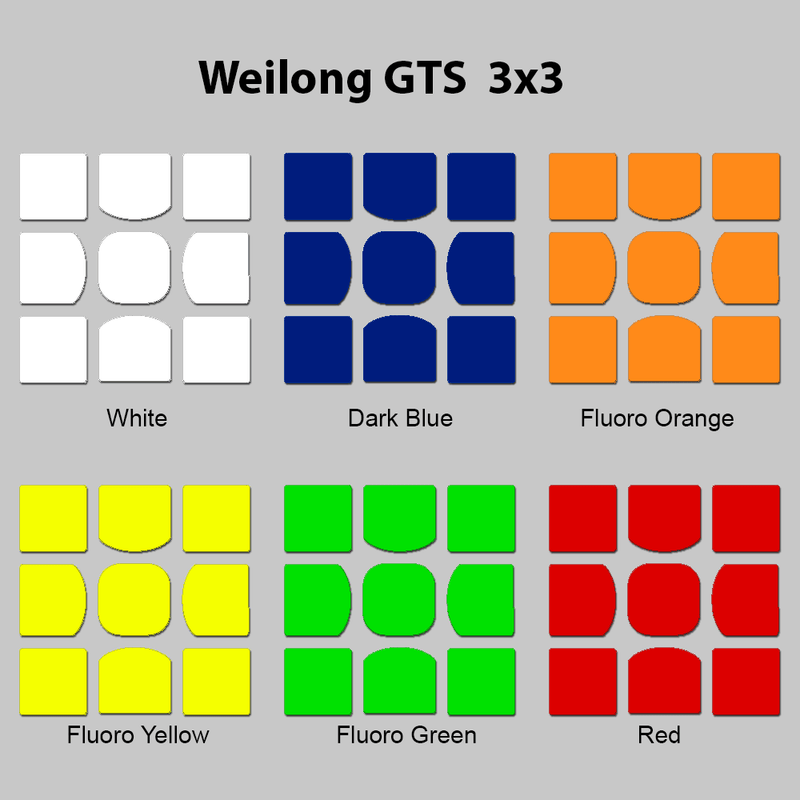 Sticker Set MoYu Weilong GTS 3X3X3 Stickers SPEEDCUBE PTY. LTD. HALF BRIGHT 