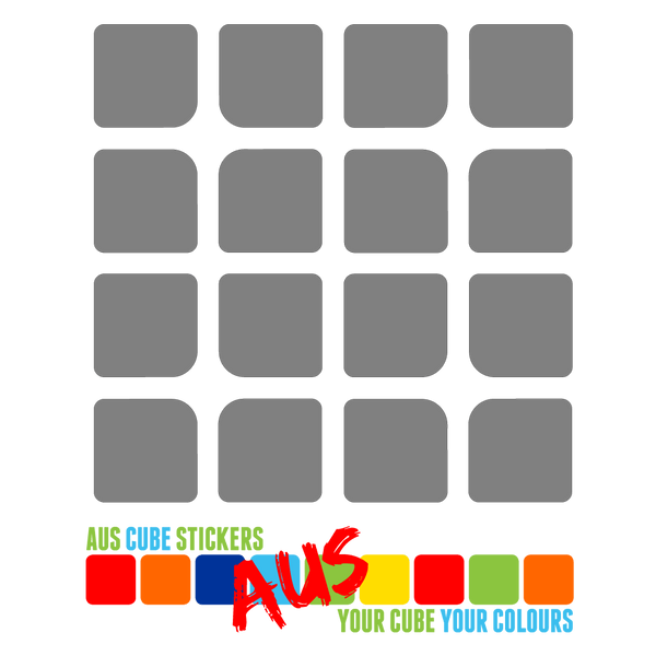 AusCubeSticker Sticker Sheet: 4X4 QiYi WuQue Stickers Aus Cube Stickers 