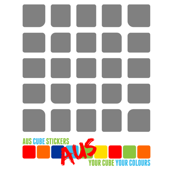 AusCubeSticker Sticker Sheet: 5x5 QiYi WuShuang Stickers Aus Cube Stickers 