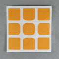 AusCubeSticker Sticker Sheet: 3x3 45MM Florian-Square Stickers Aus Cube Stickers Orange 