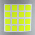 AusCubeSticker Sticker Sheet: 4x4 Stickers Aus Cube Stickers Yellow Fluoro 