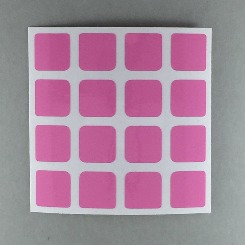 AusCubeSticker Sticker Sheet: 4x4 Stickers Aus Cube Stickers Soft Pink 