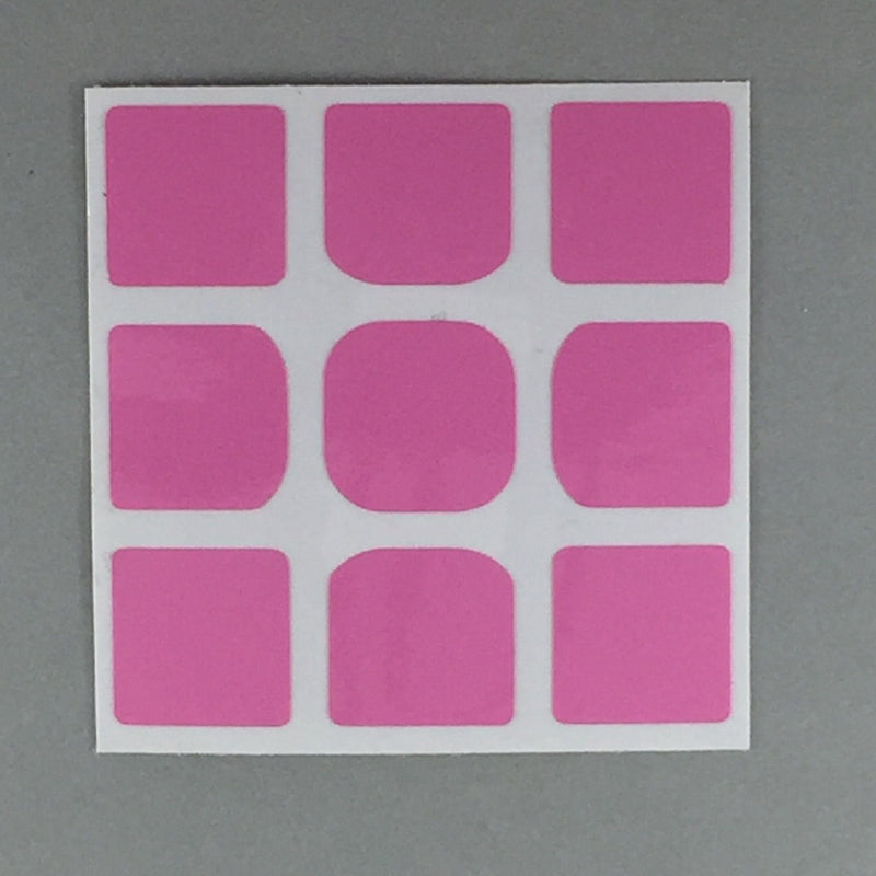 AusCubeSticker Sticker Sheet: 3x3 45MM Florian-Square Stickers Aus Cube Stickers Pink 