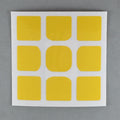 AusCubeSticker Sticker Sheet: 3x3 45MM Florian-Square Stickers Aus Cube Stickers Yellow 