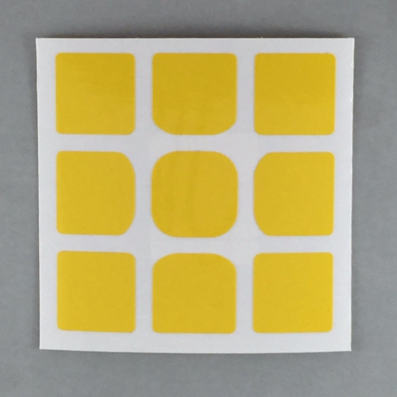 AusCubeSticker Sticker Sheet: 3x3 45MM Florian-Square Stickers Aus Cube Stickers Yellow 