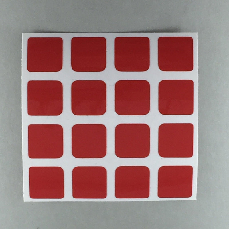 AusCubeSticker Sticker Sheet: 4x4 Stickers Aus Cube Stickers Light Red 