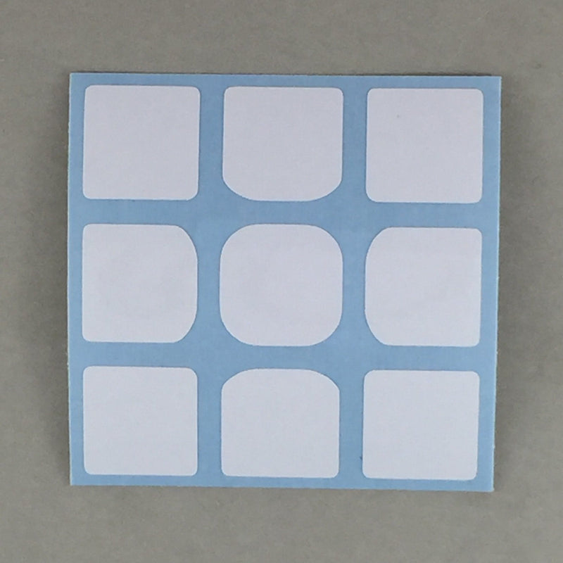 AusCubeSticker Sticker Sheet: 3x3 45MM Florian-Square Stickers Aus Cube Stickers White 
