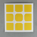 AusCubeSticker Sticker Sheet: 3x3 45MM Florian-Square Stickers Aus Cube Stickers Medium Yellow 