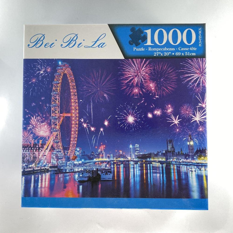 Bei Bi La 1000 Piece Jigsaw Puzzle "New Years Eve Fireworks Celebration" Jigsaw Puzzle Bei Bi La 