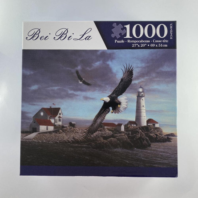 Bei Bi La 1000 Piece Jigsaw Puzzle "Lighthouse and Eagle" Jigsaw Puzzle Bei Bi La 