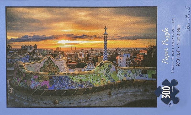 Bei Bi La 300 Piece Jigsaw Puzzle "Tile mosaic wall at sunset"