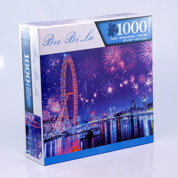 Bei Bi La 1000 Piece Jigsaw Puzzle "New Years Eve Fireworks Celebration" Jigsaw Puzzle Bei Bi La 