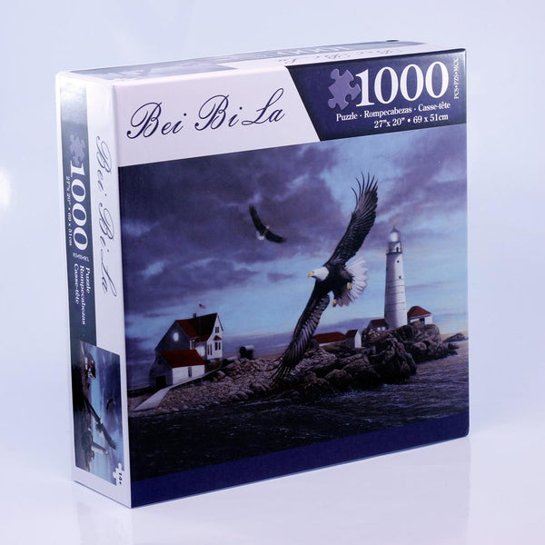 Bei Bi La 1000 Piece Jigsaw Puzzle "Lighthouse and Eagle" Jigsaw Puzzle Bei Bi La 
